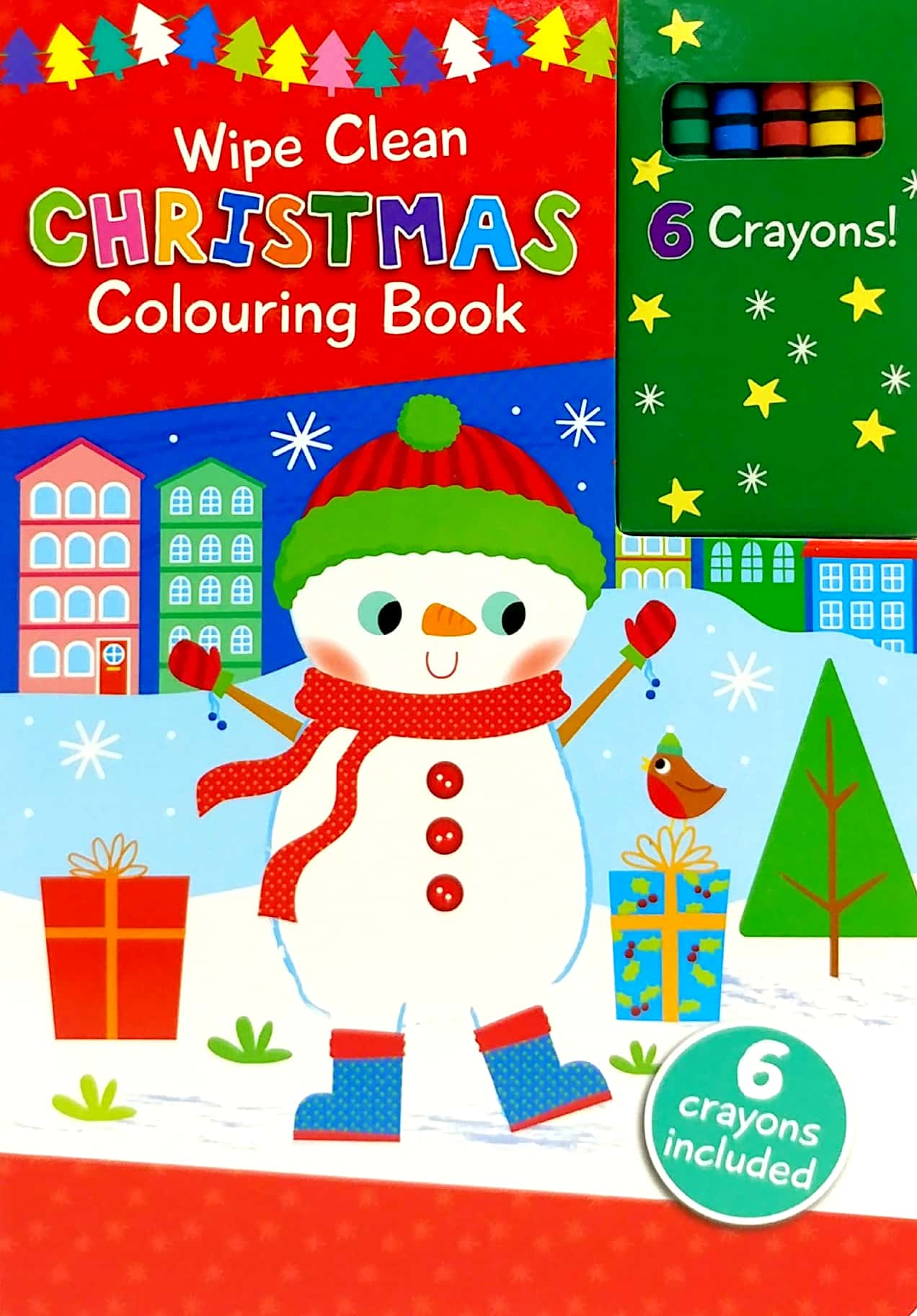 wipe clean colouring books - snowman
