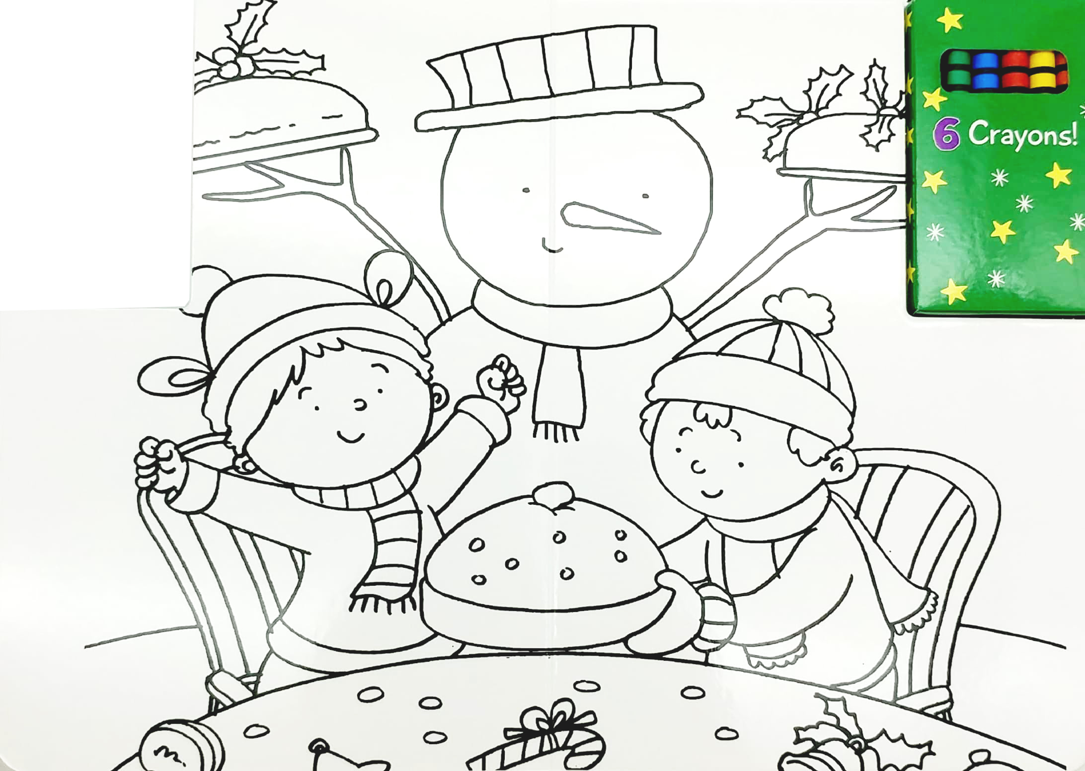 wipe clean colouring books - snowman