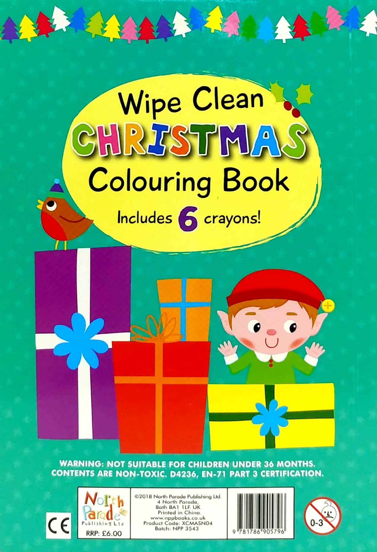 wipe clean colouring books - snowman