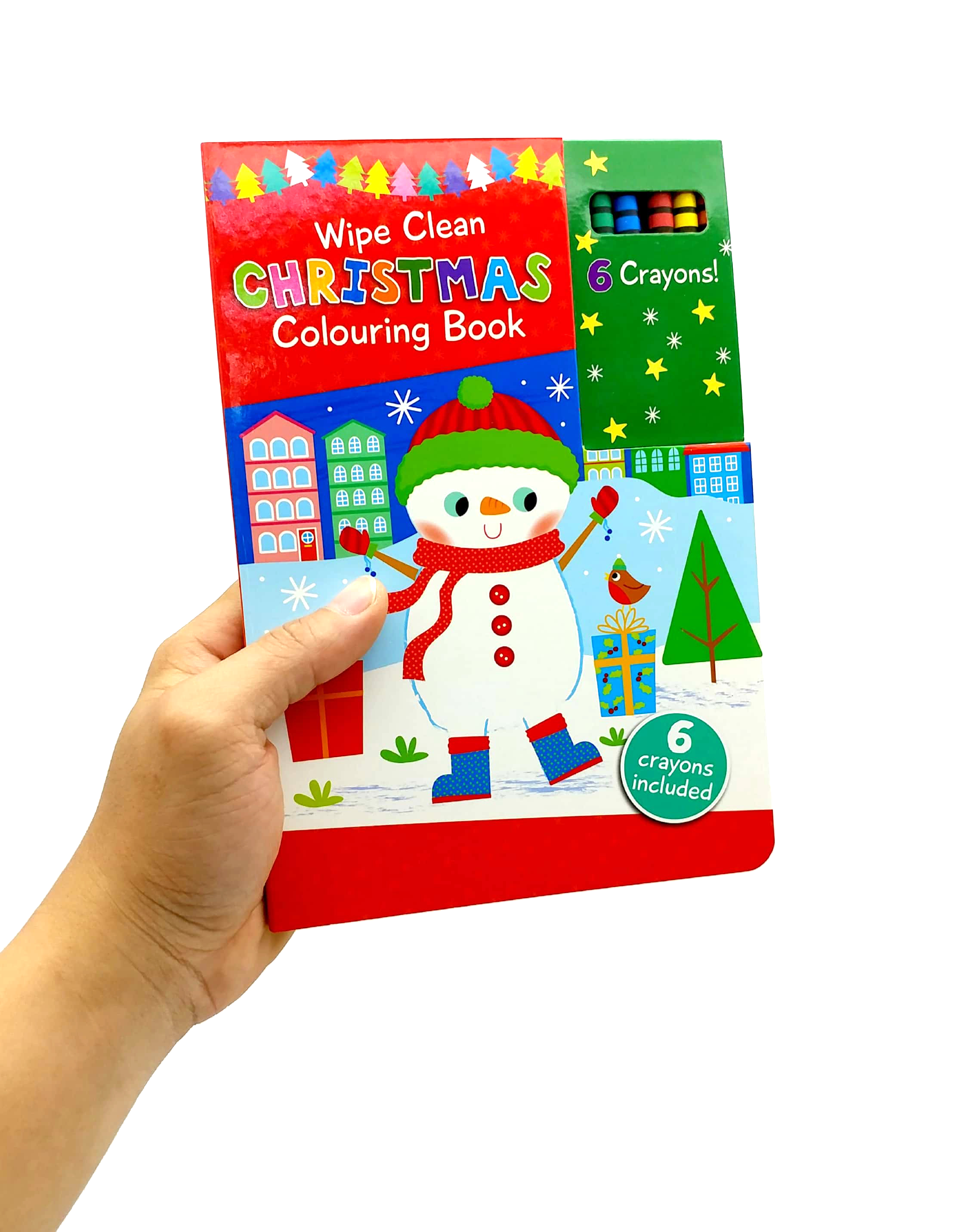 wipe clean colouring books - snowman