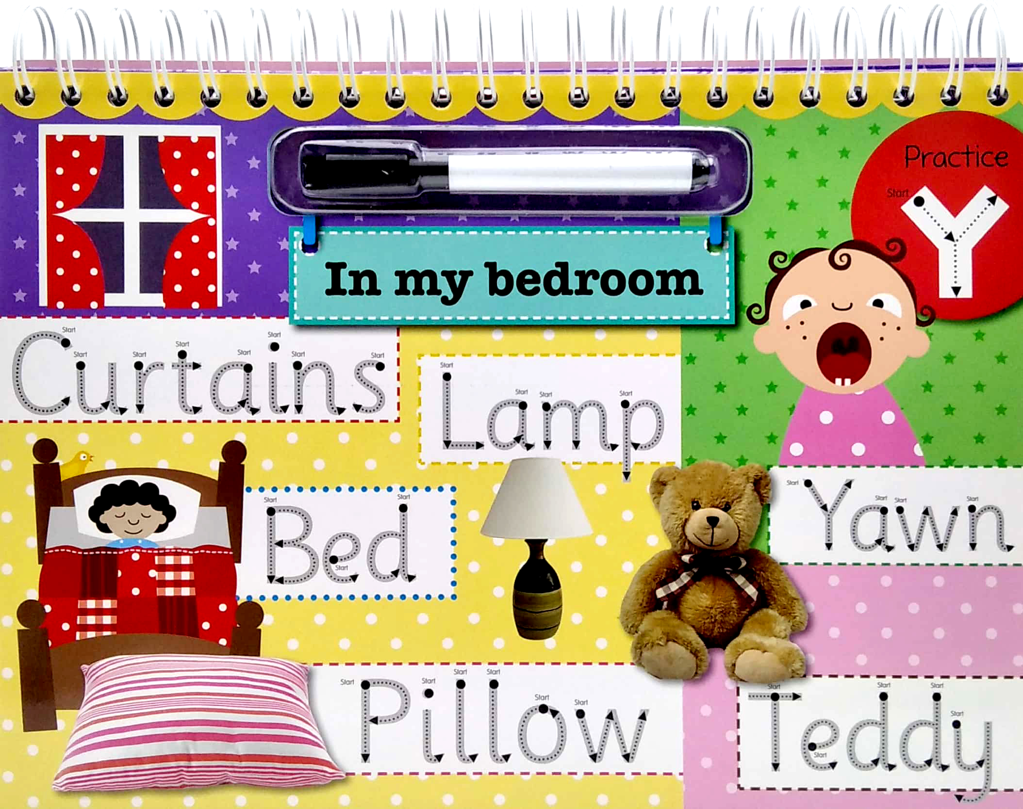 wipe clean easel book with pen - first words