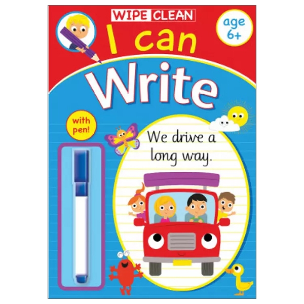 wipe clean: i can write - book with pen