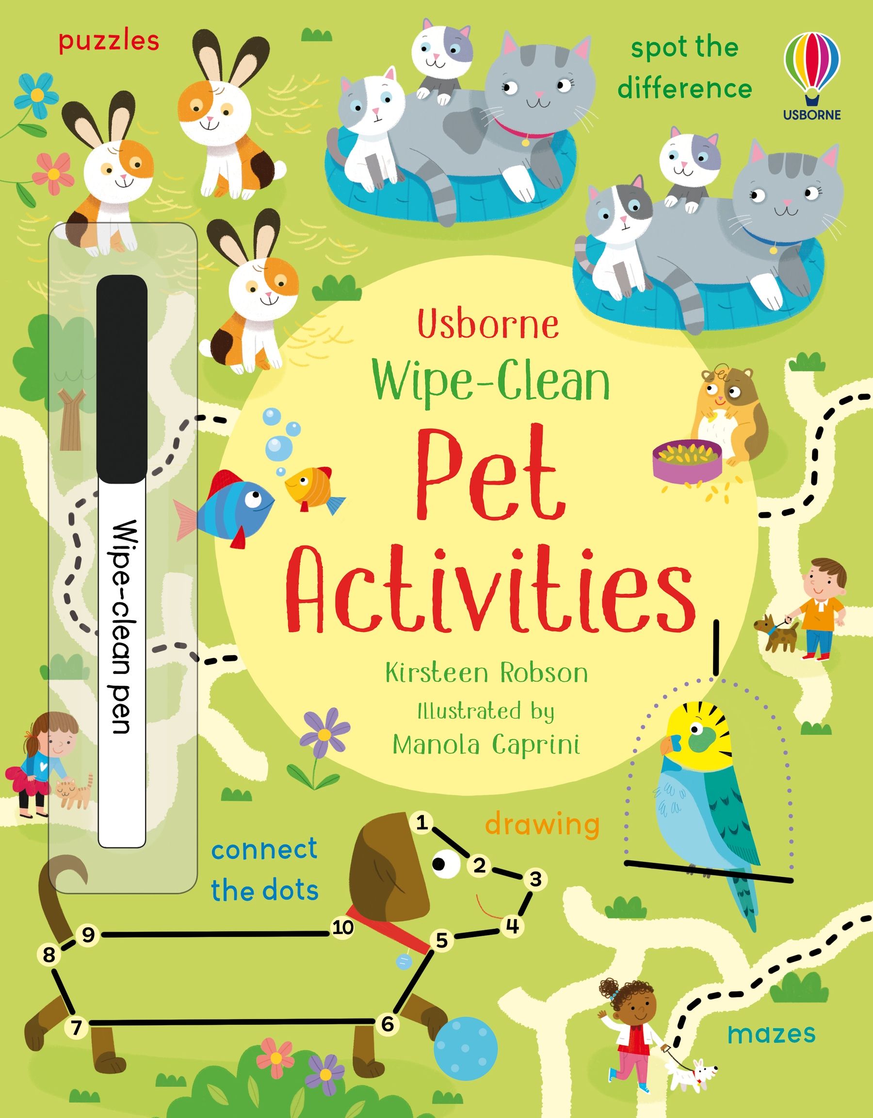 wipe-clean pet activities