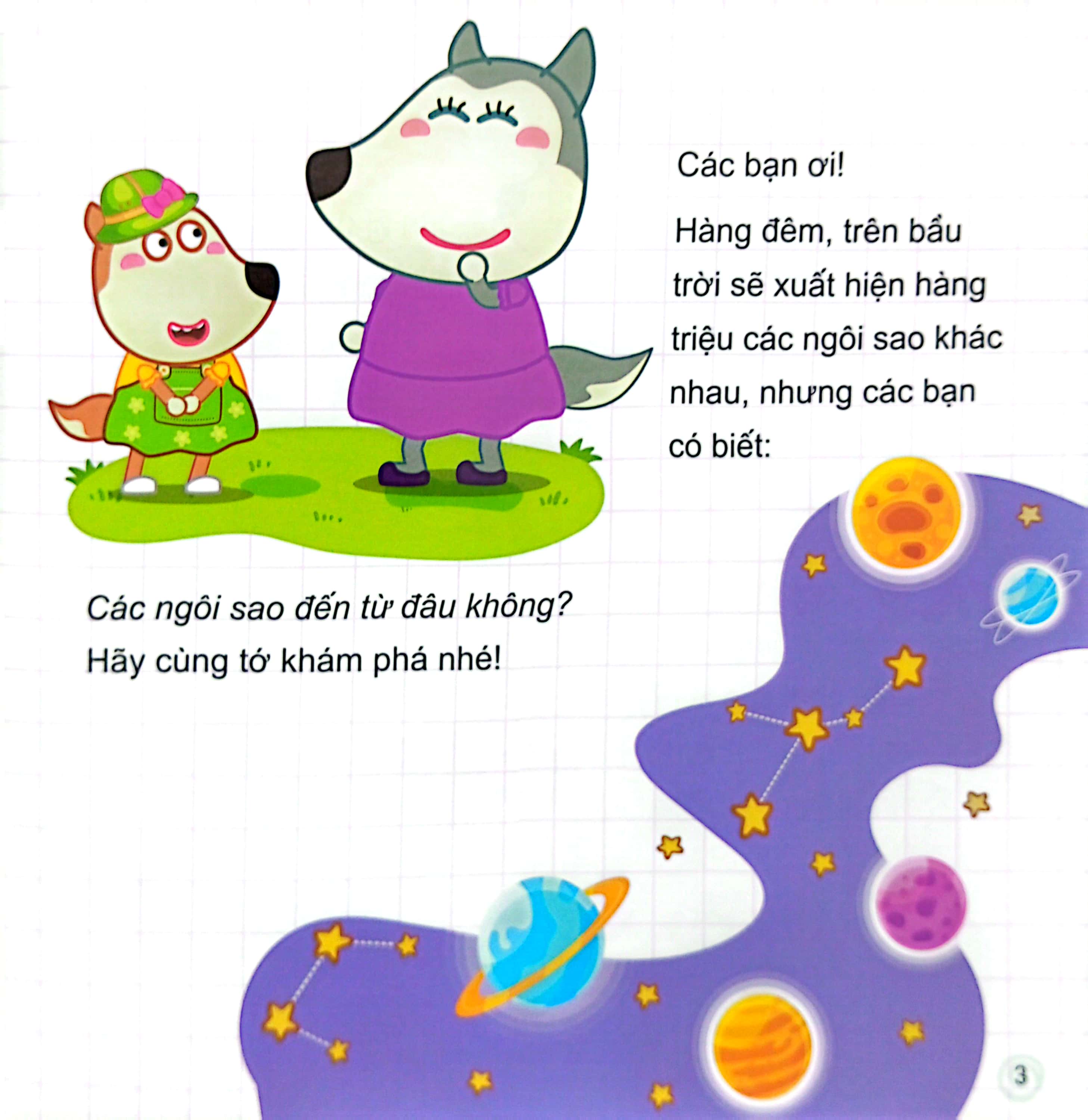 wolfoo khoa học - wolfoo hỏi bé trả lời - về không gian vũ trụ