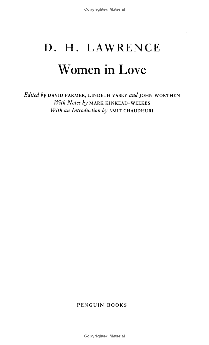 women in love (penguin classics)