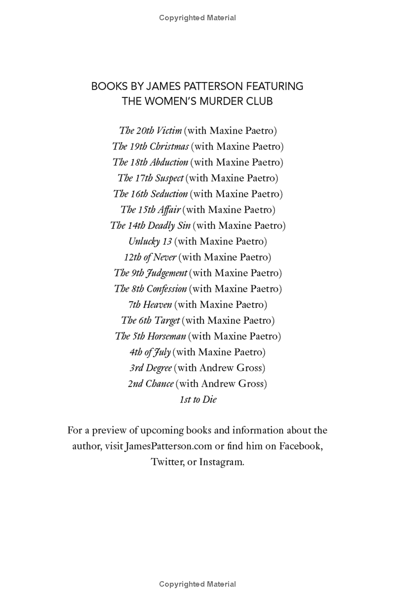 womenℹs murder club 21: 21st birthday