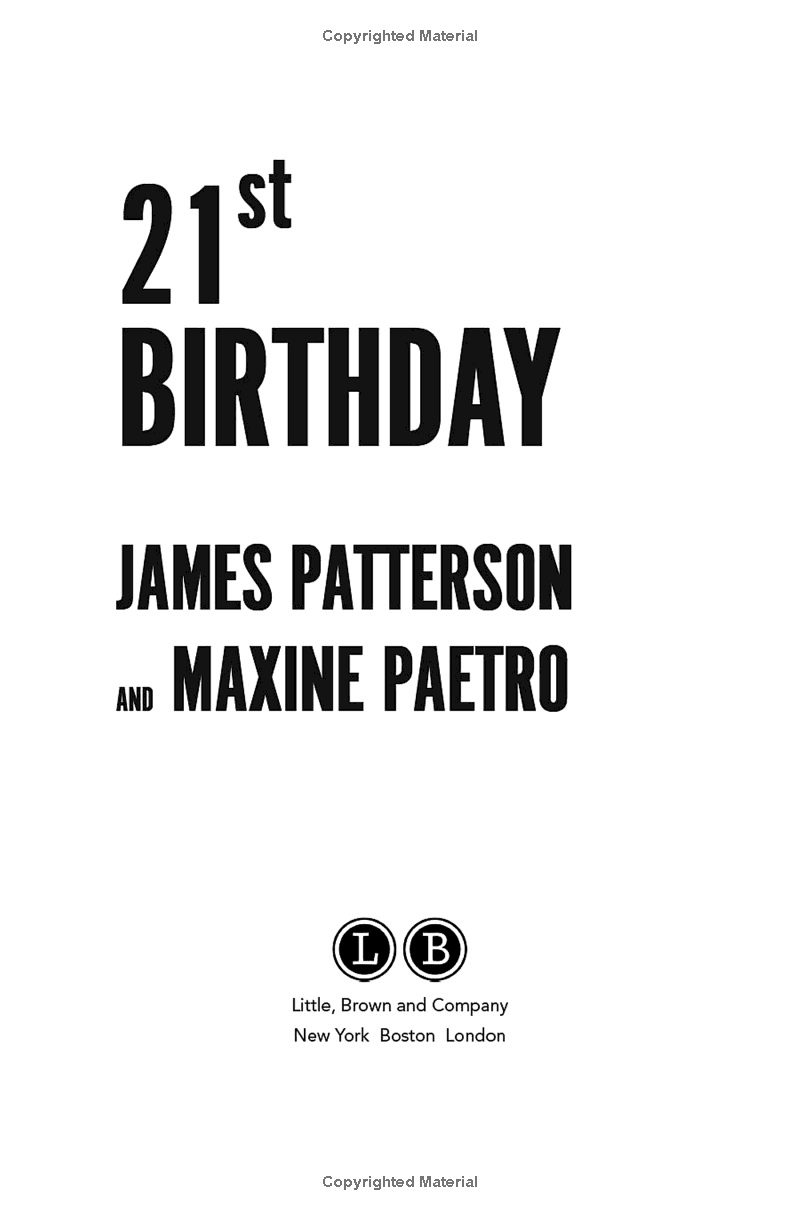 womenℹs murder club 21: 21st birthday