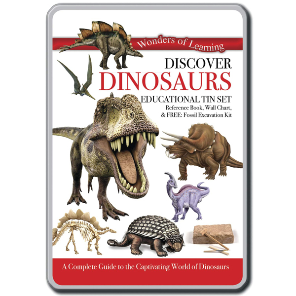 wonders of learning: discover dinosaurs educational tin set