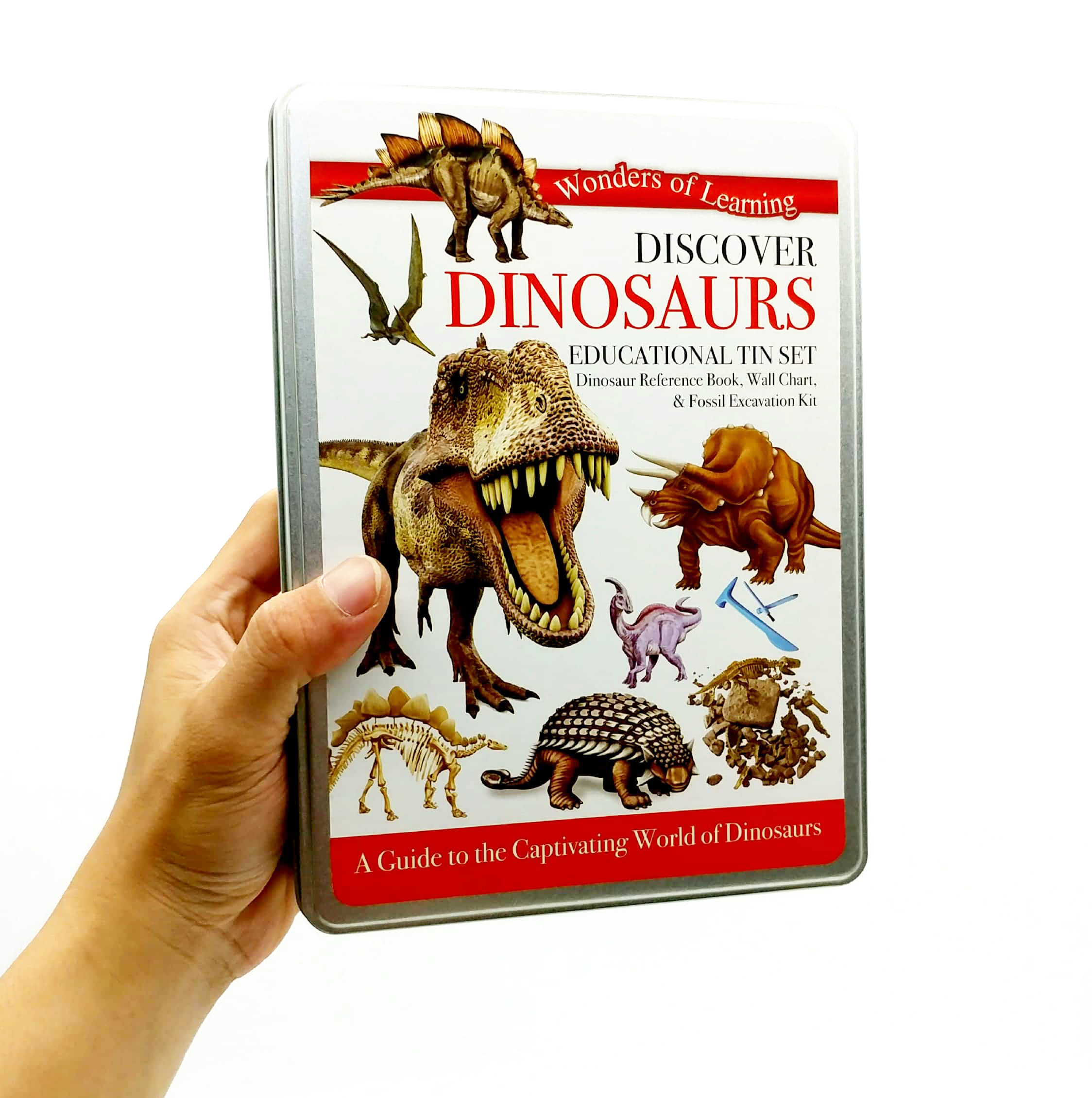 wonders of learning: discover dinosaurs educational tin set