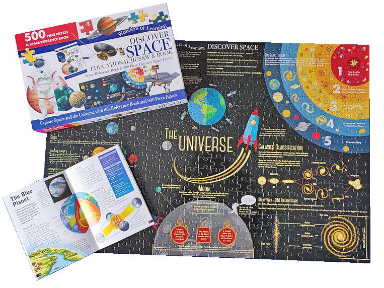 wonders of learning: discover space educational jigsaw & book