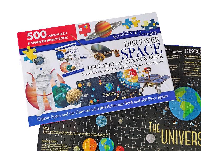 wonders of learning: discover space educational jigsaw & book