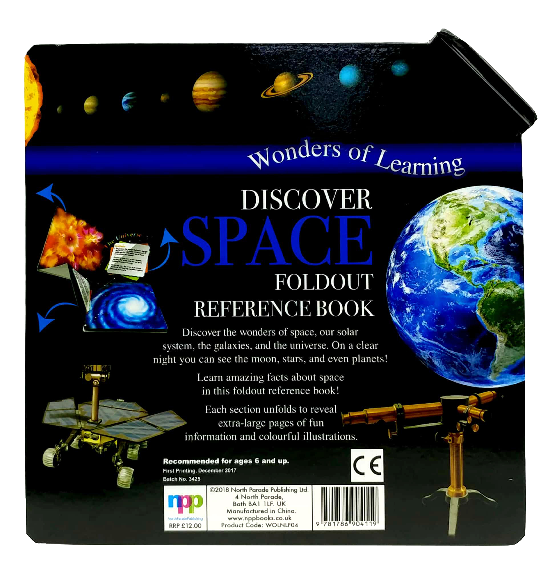 wonders of learning - discover space foldout reference book