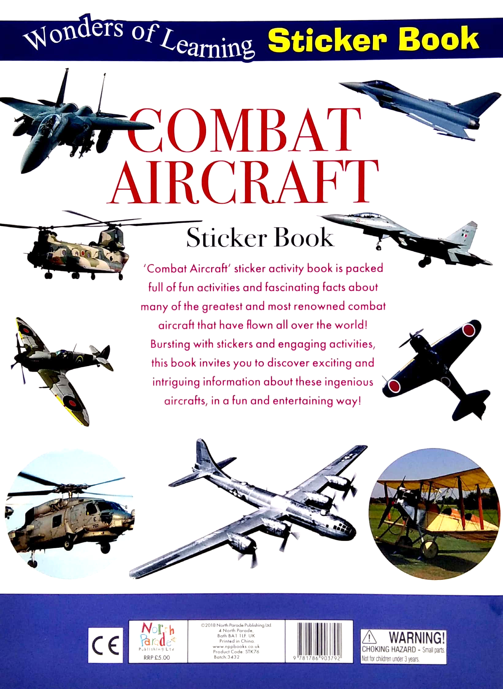 wonders of learning - sticker book - discover combat aircraft