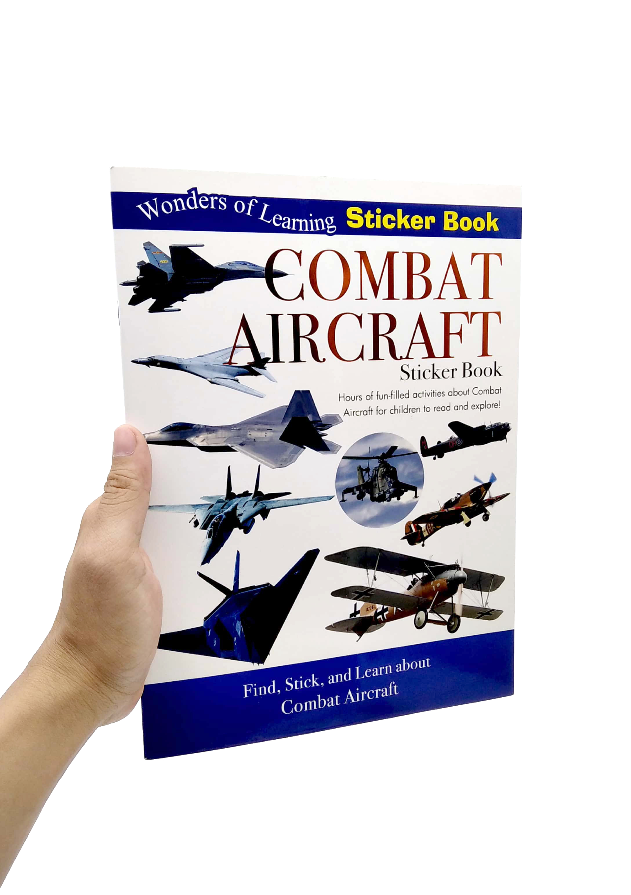 wonders of learning - sticker book - discover combat aircraft