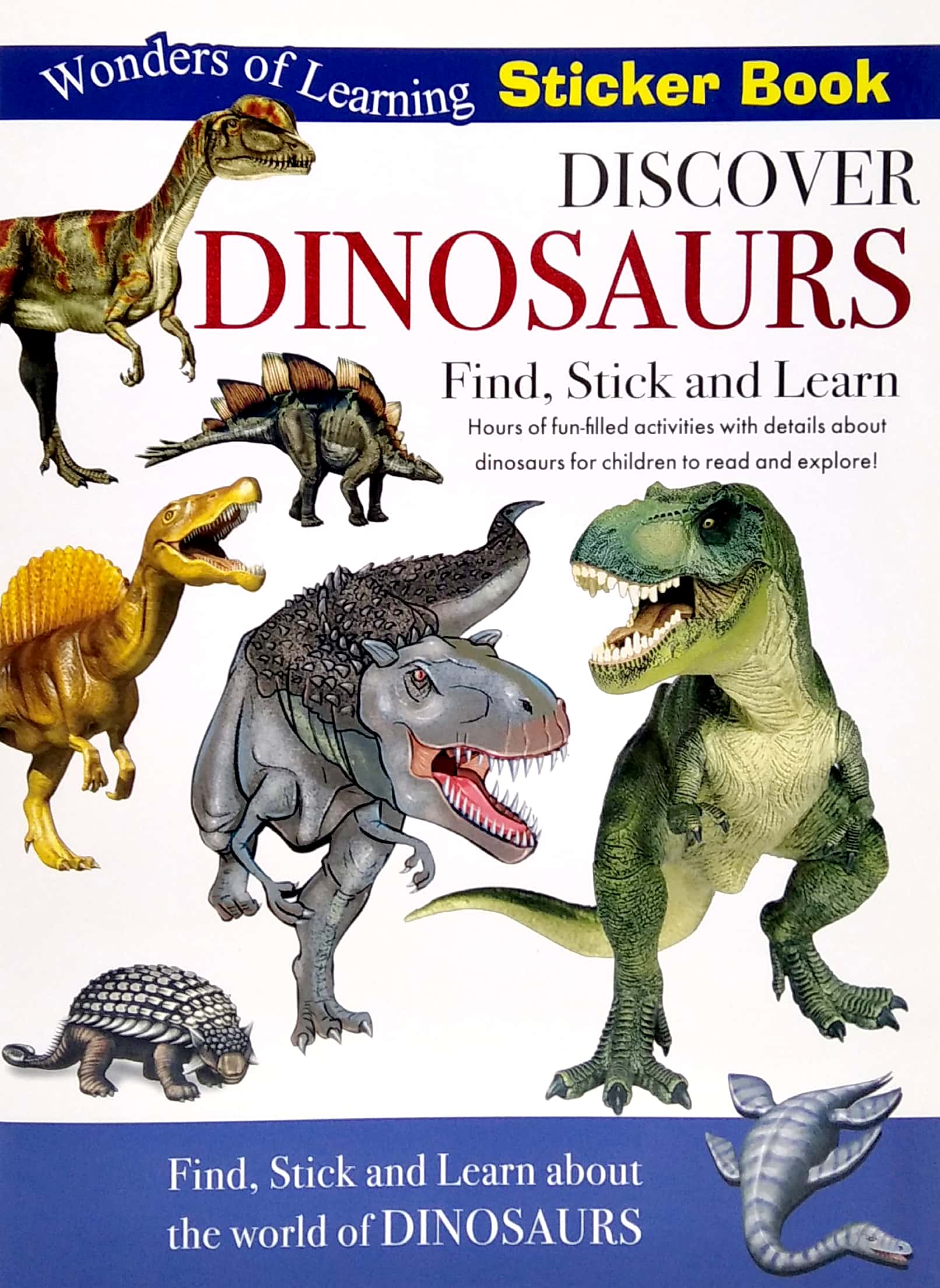wonders of learning - sticker book - discover dinosaurs