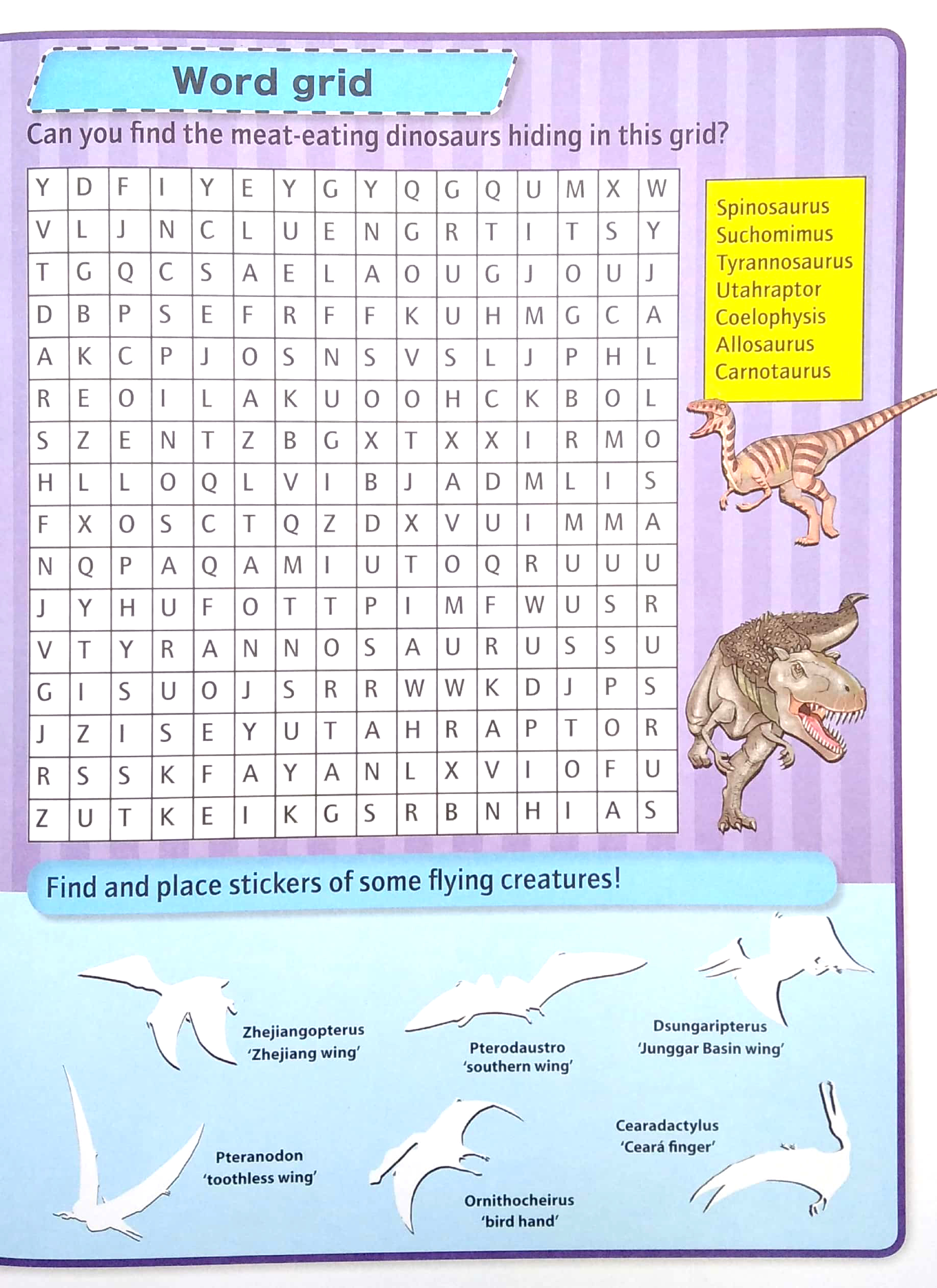 wonders of learning - sticker book - discover dinosaurs