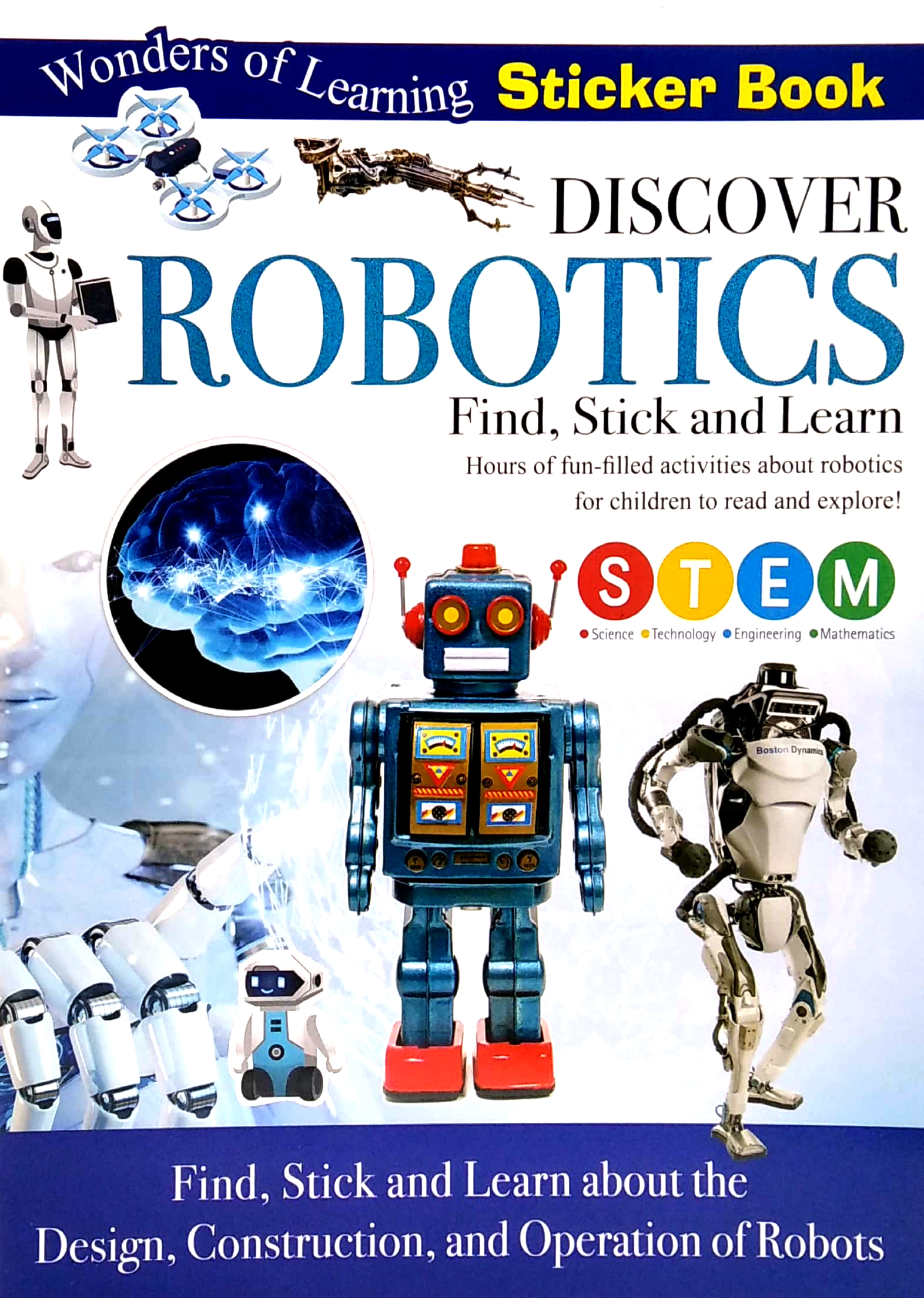 wonders of learning - sticker book - discover robotics