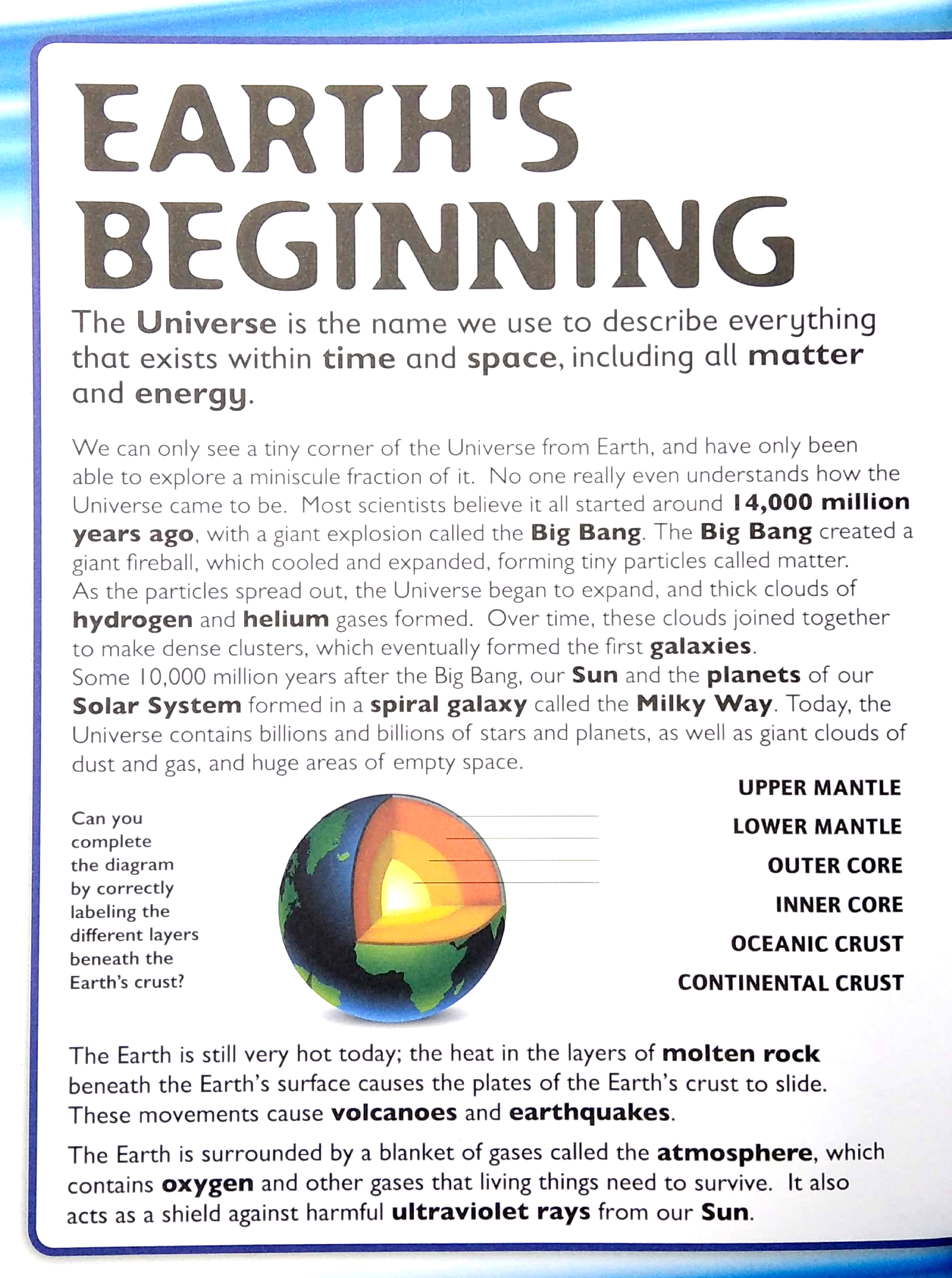 wonders of learning - sticker book - discover the earth