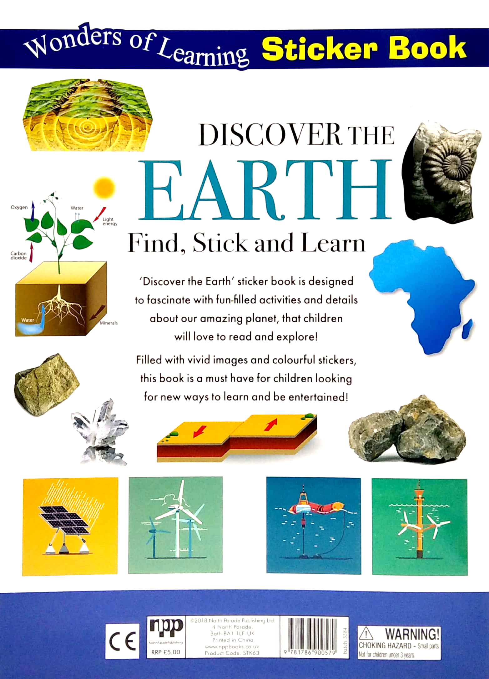 wonders of learning - sticker book - discover the earth