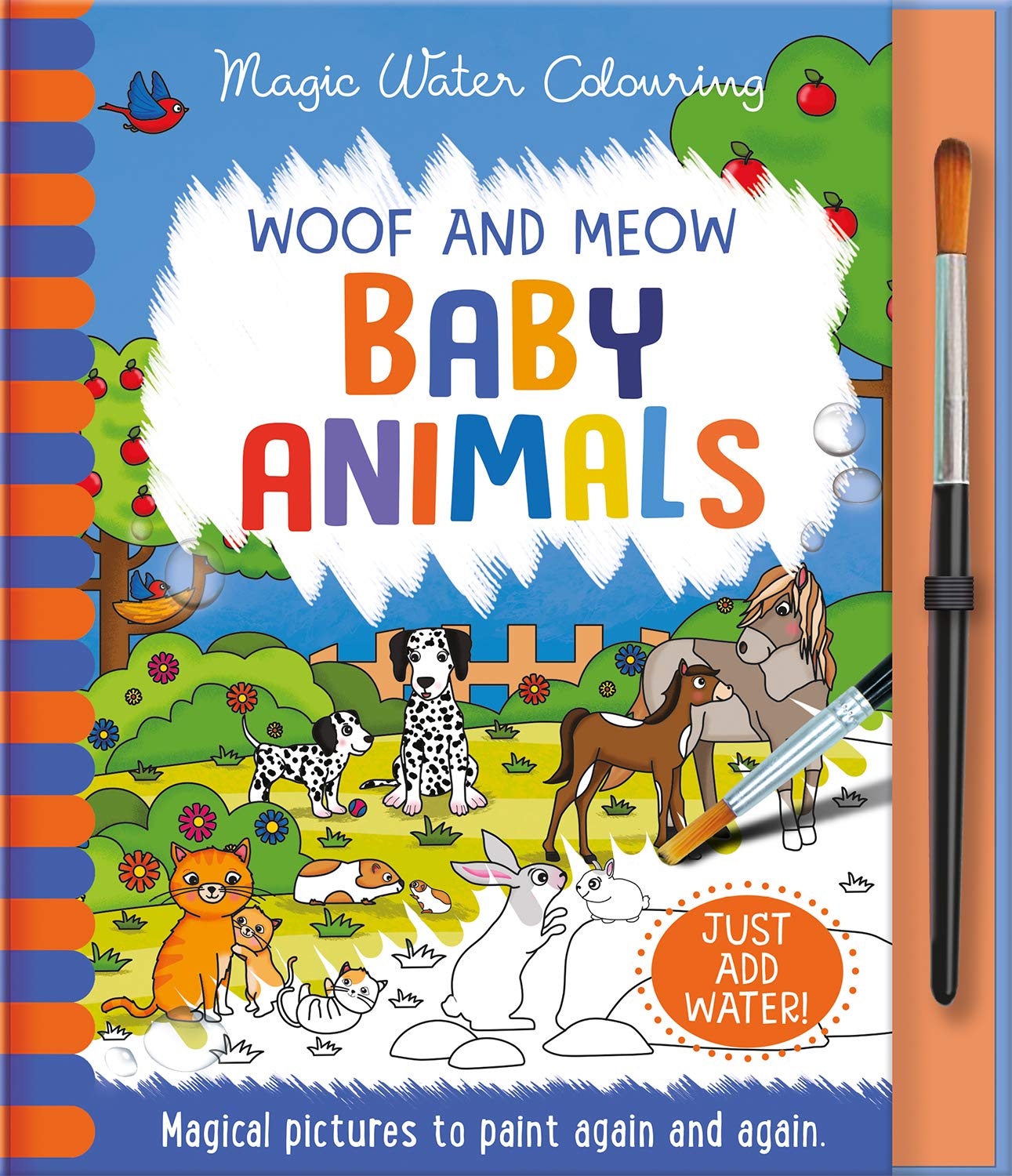 woof and meow - baby animals (magic water colouring)