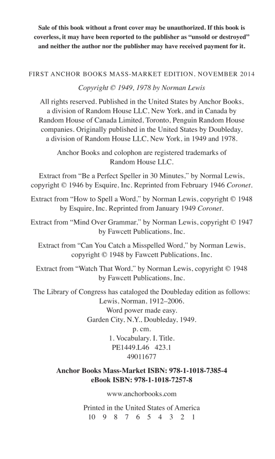 word power made easy: the complete handbook for building a superior vocabulary