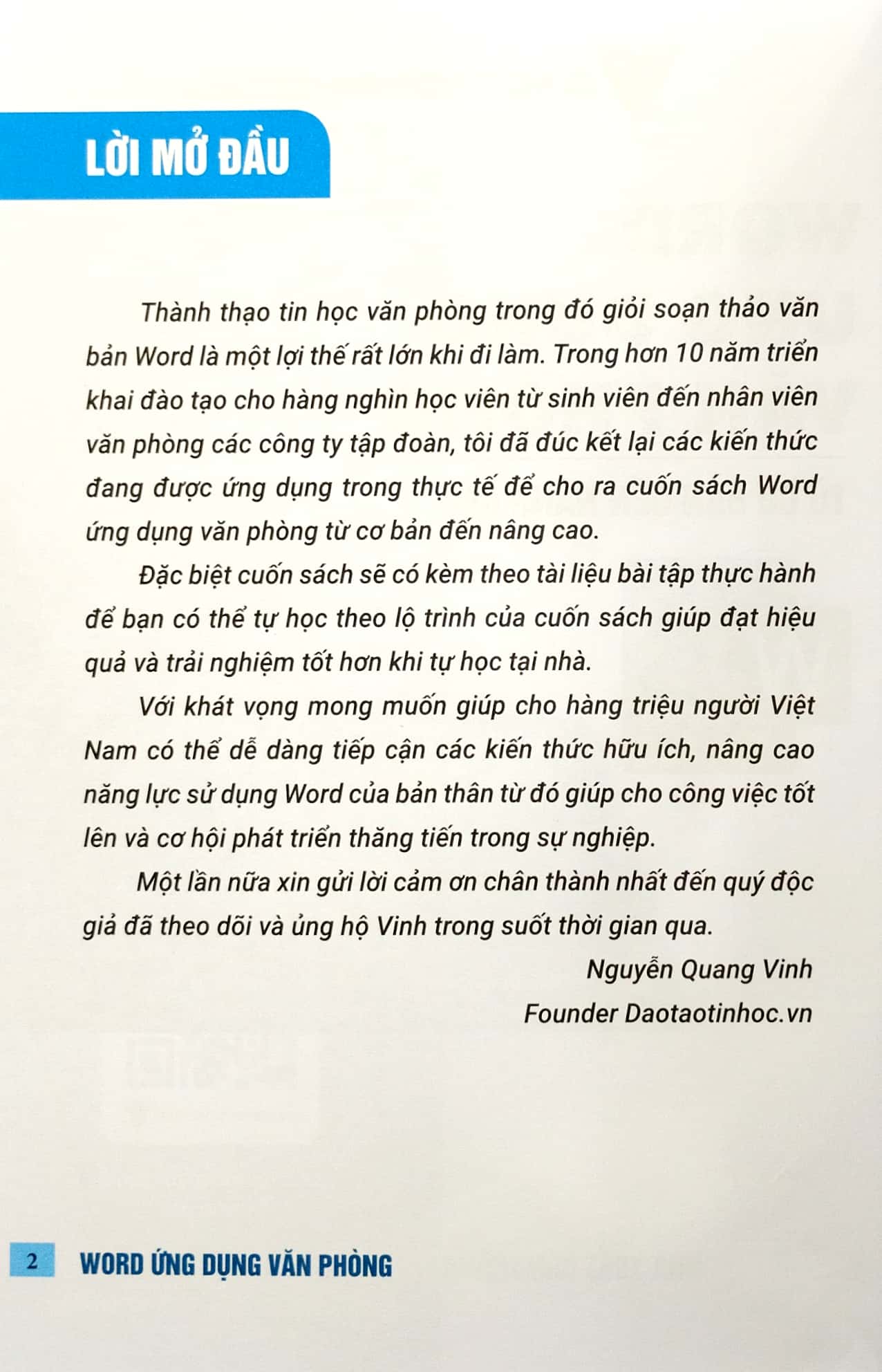word ứng dụng văn phòng - từ cơ bản đến nâng cao