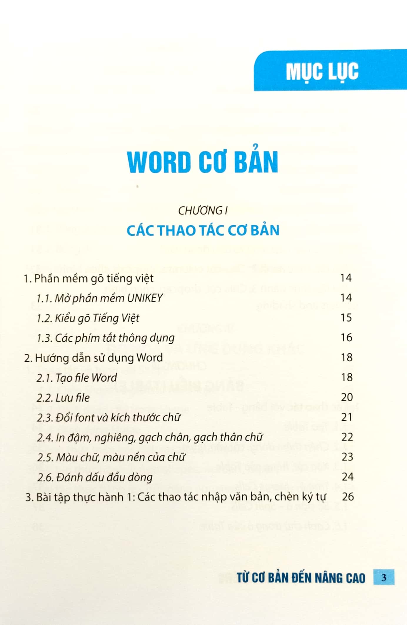 word ứng dụng văn phòng - từ cơ bản đến nâng cao