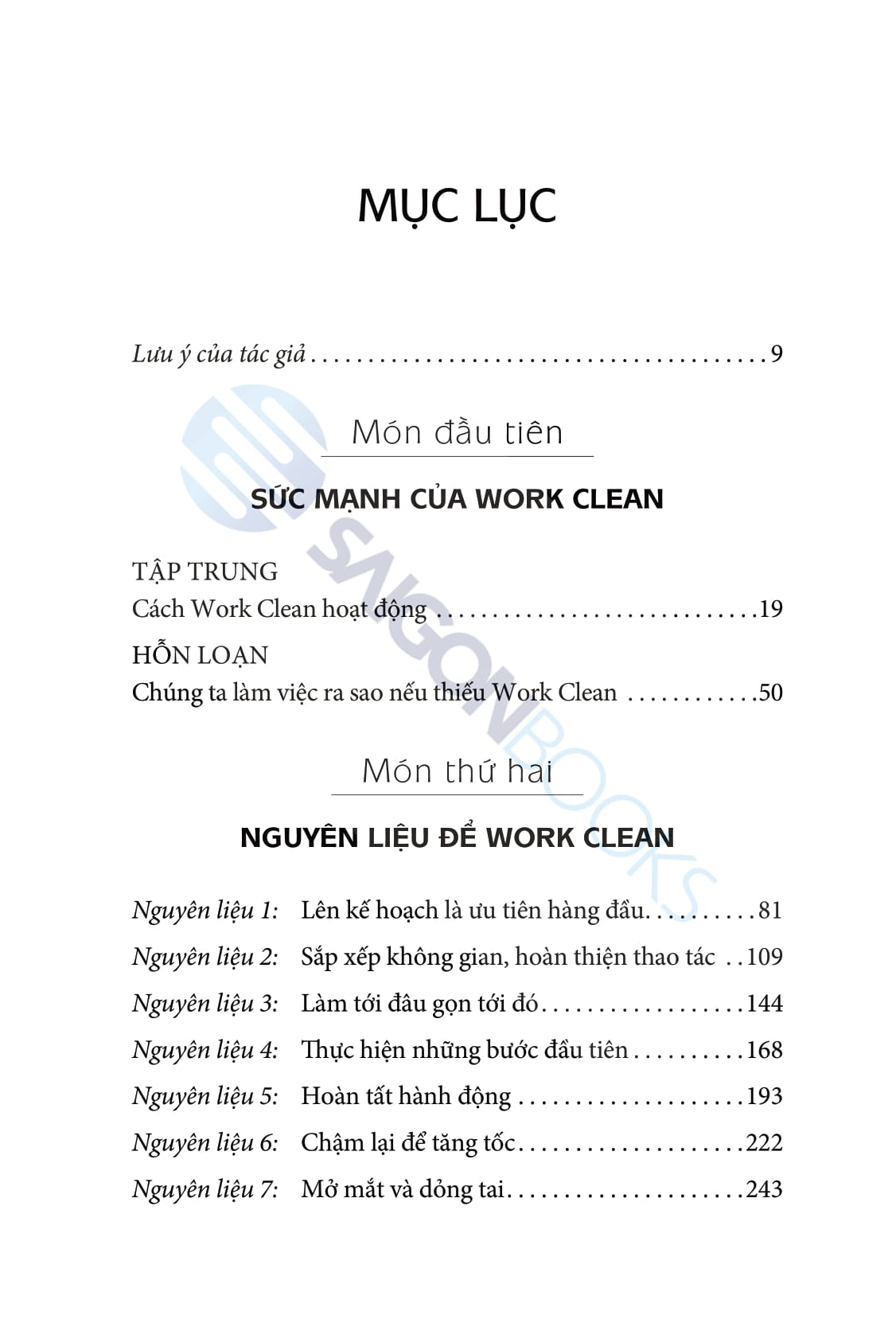 work clean - phương pháp tổ chức công việc và đời sống như một đầu bếp chuyên nghiệp