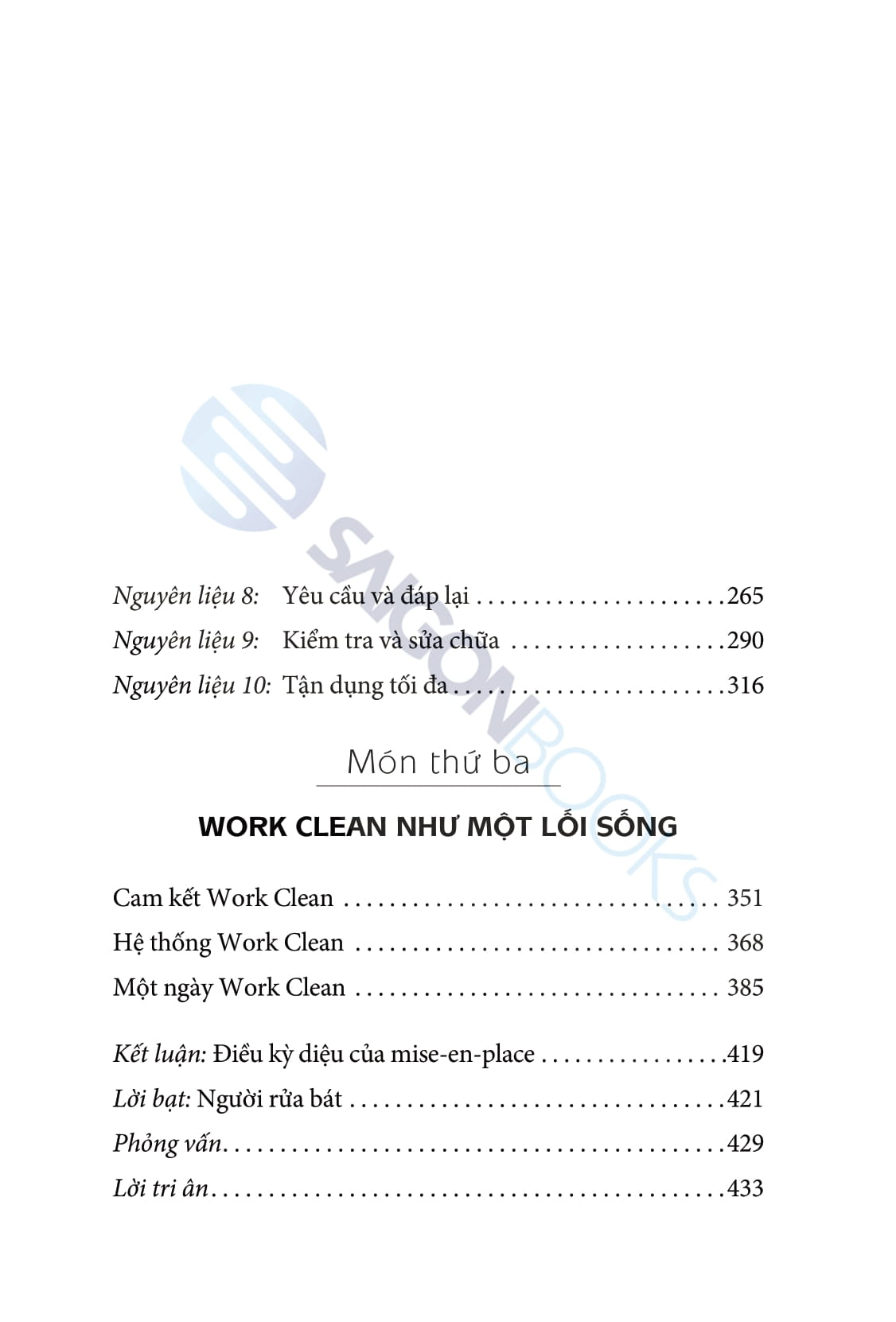 work clean - phương pháp tổ chức công việc và đời sống như một đầu bếp chuyên nghiệp