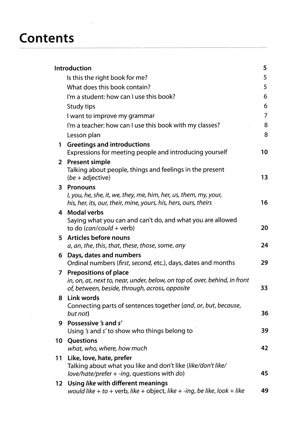 work on your grammar a1 - elementary