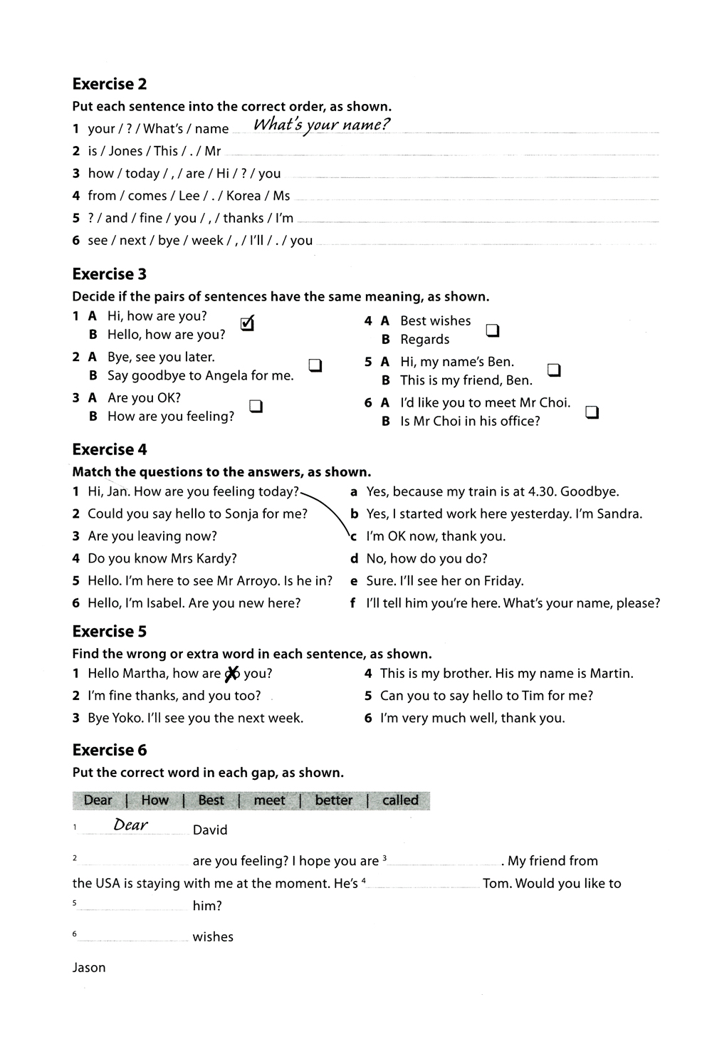 work on your grammar a1 - elementary