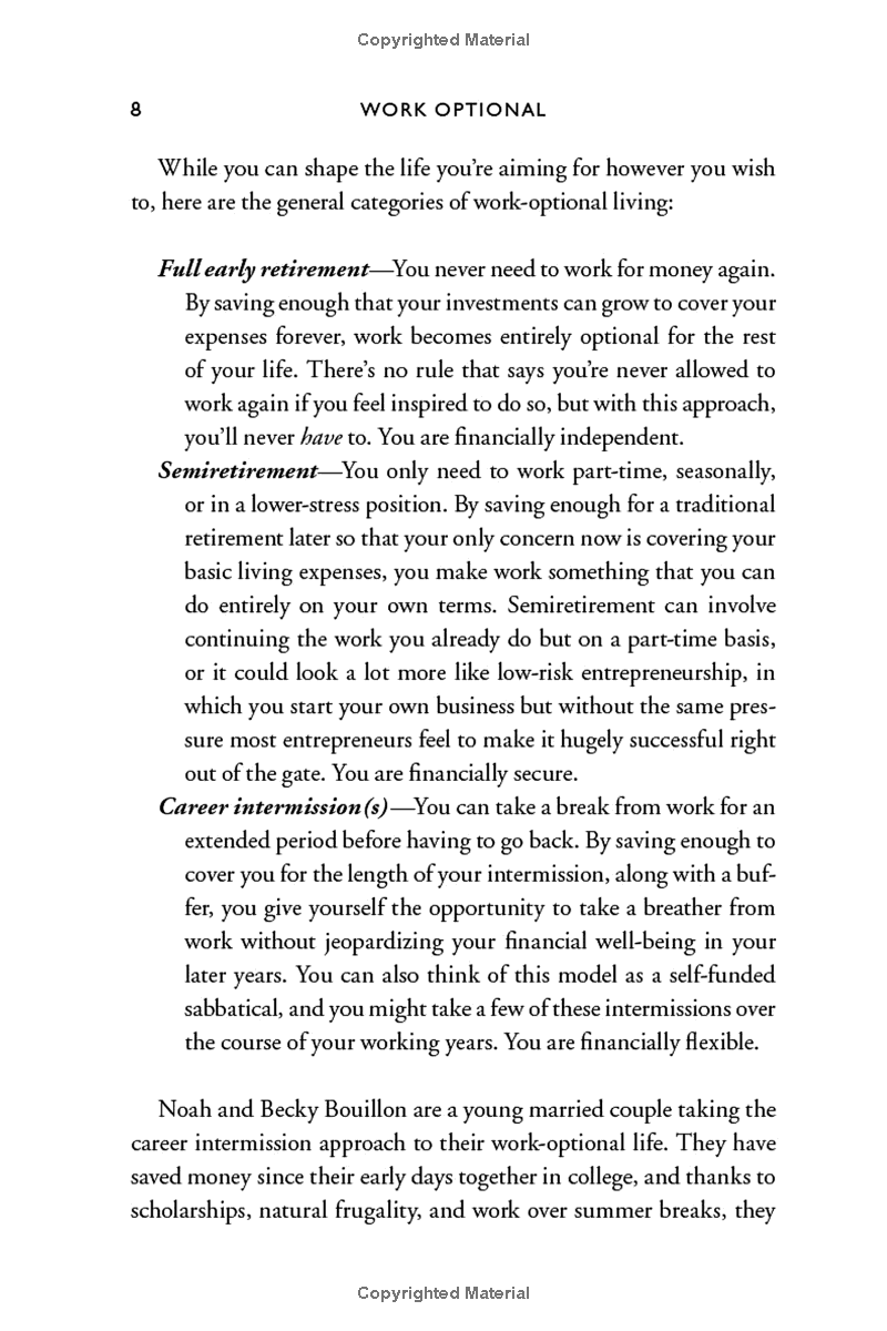 work optional: retire early the non-penny-pinching way