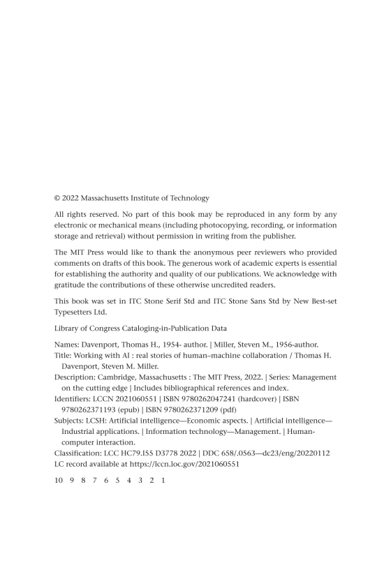 working with ai - real stories of human-machine collaboration