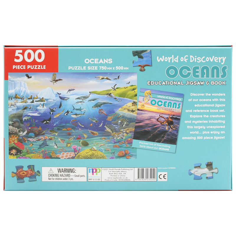 world of discovery - educational jigsaw & book: oceans