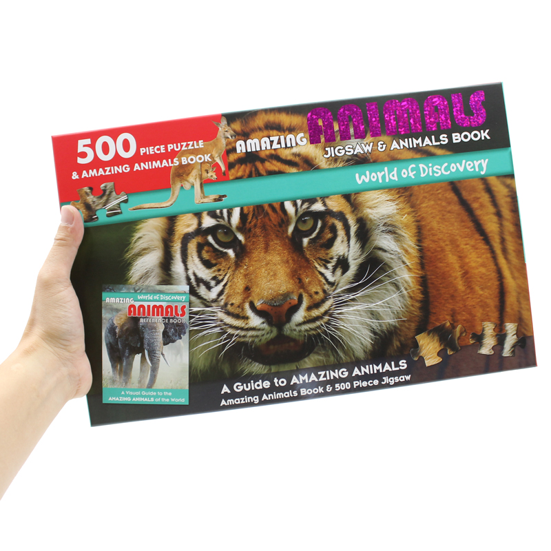 world of discovery - jigsaw & animals book: amazing animals