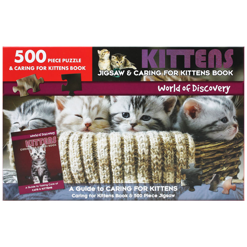world of discovery - jigsaw & caring for kittens book: kittens
