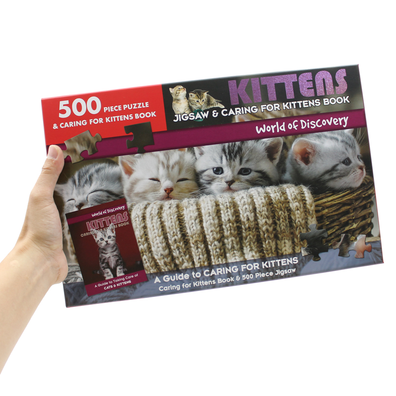 world of discovery - jigsaw & caring for kittens book: kittens