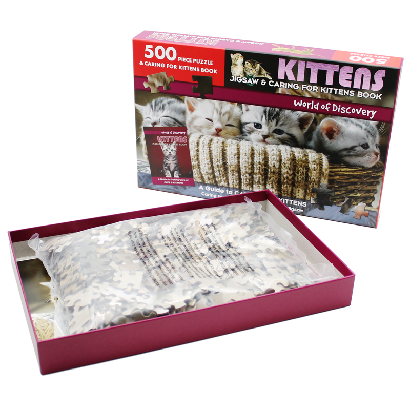 world of discovery - jigsaw & caring for kittens book: kittens