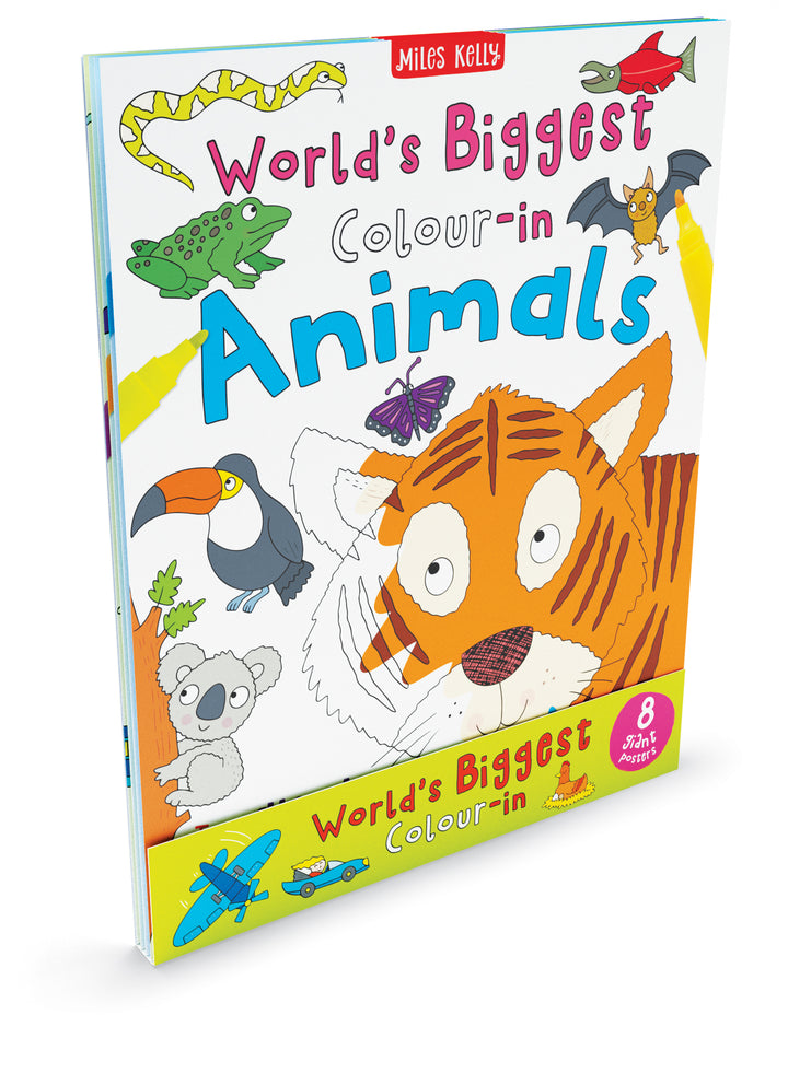 world's biggest colour-in: animals (8 giant posters)