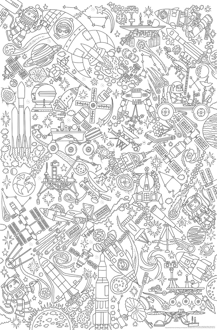 world's biggest colour-in: space (2 posters)