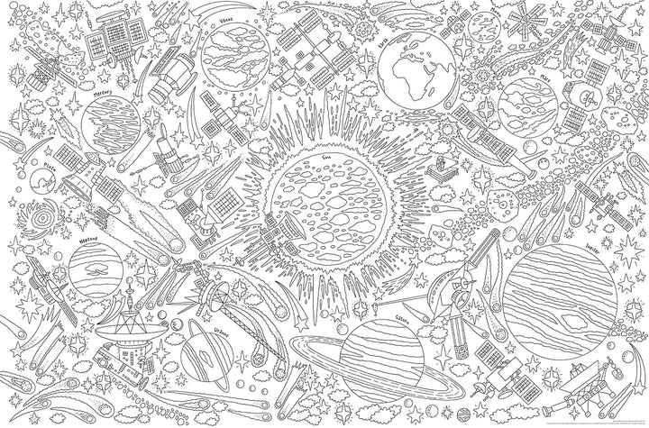world's biggest colour-in: space (2 posters)