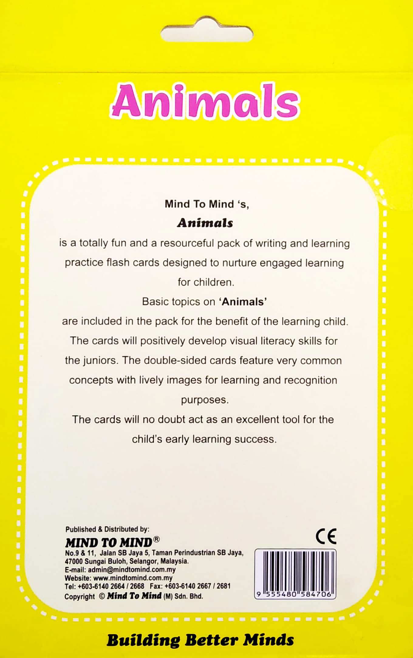 write & wipe flash cards - animals