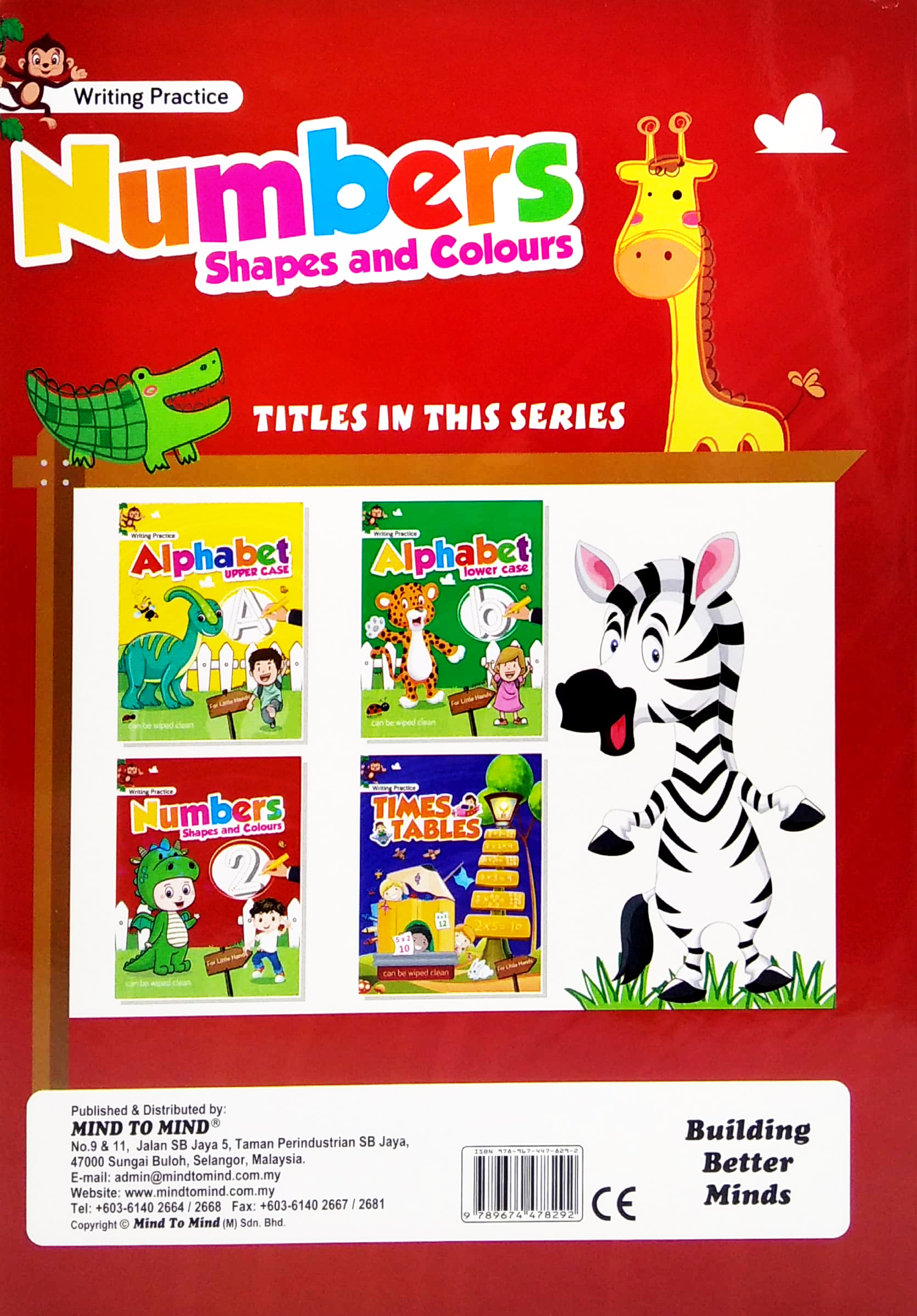 writing practice: numbers, shapes and colours