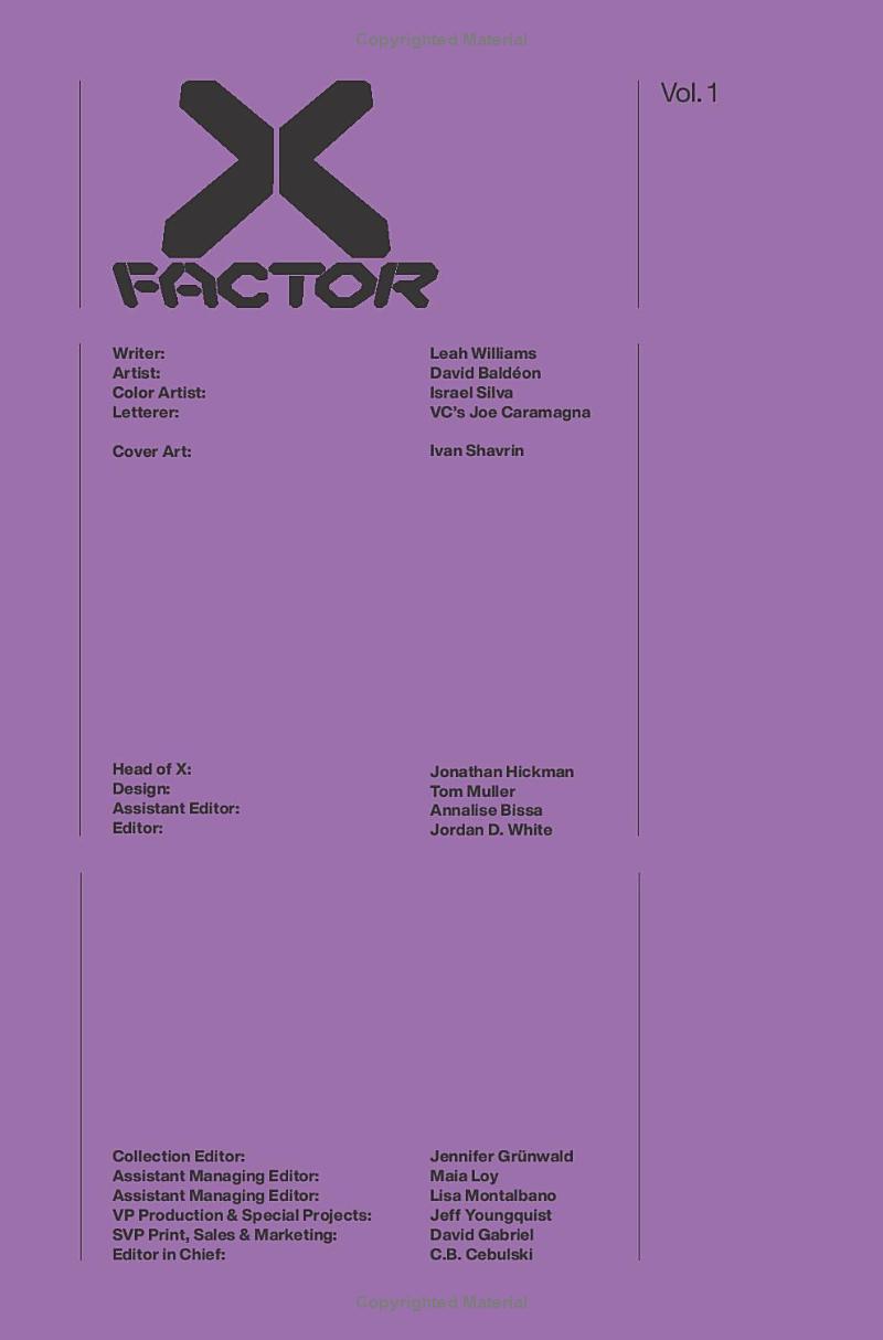 x-factor by leah williams vol. 1