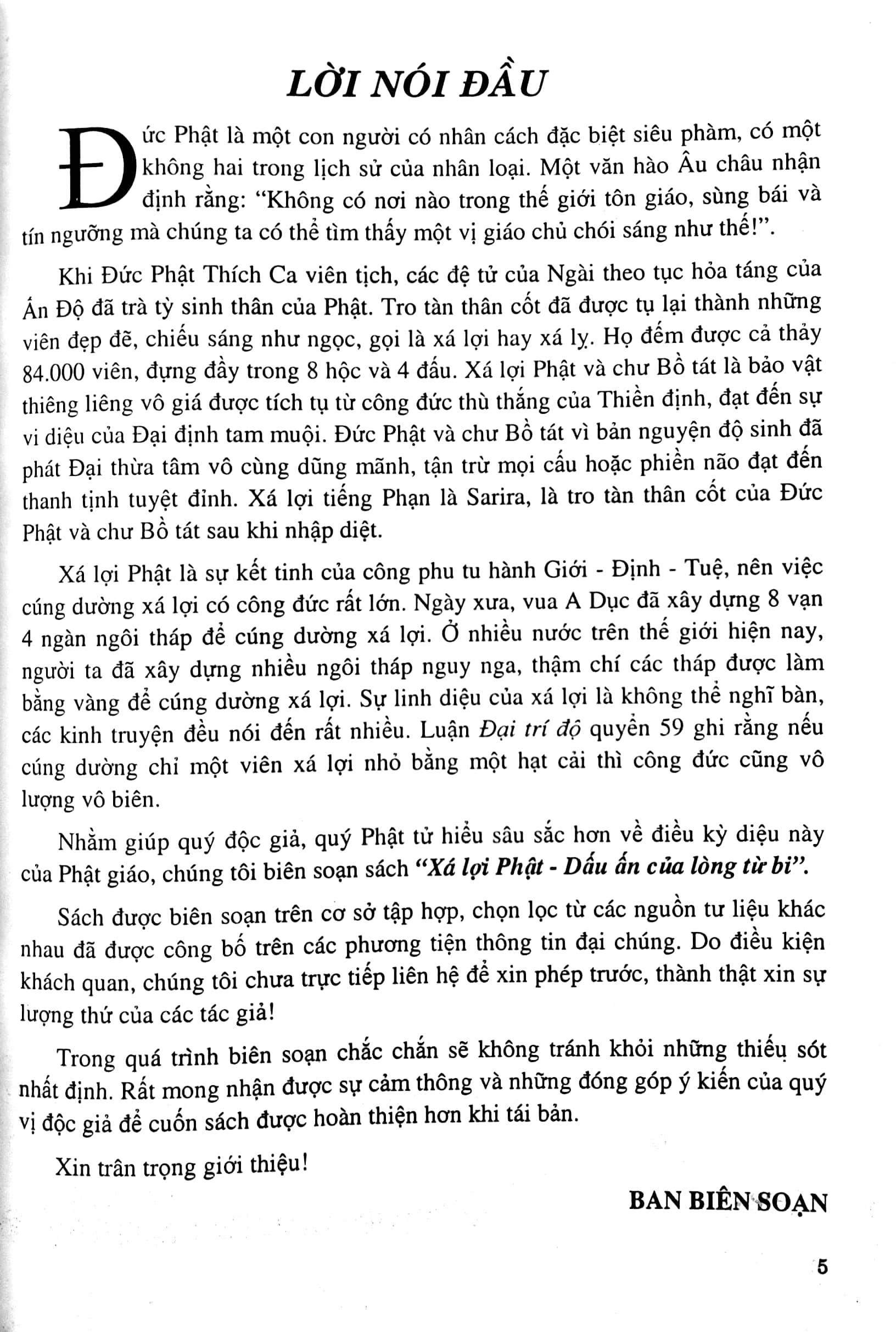 xá lợi phật - dấu ấn của lòng từ bi