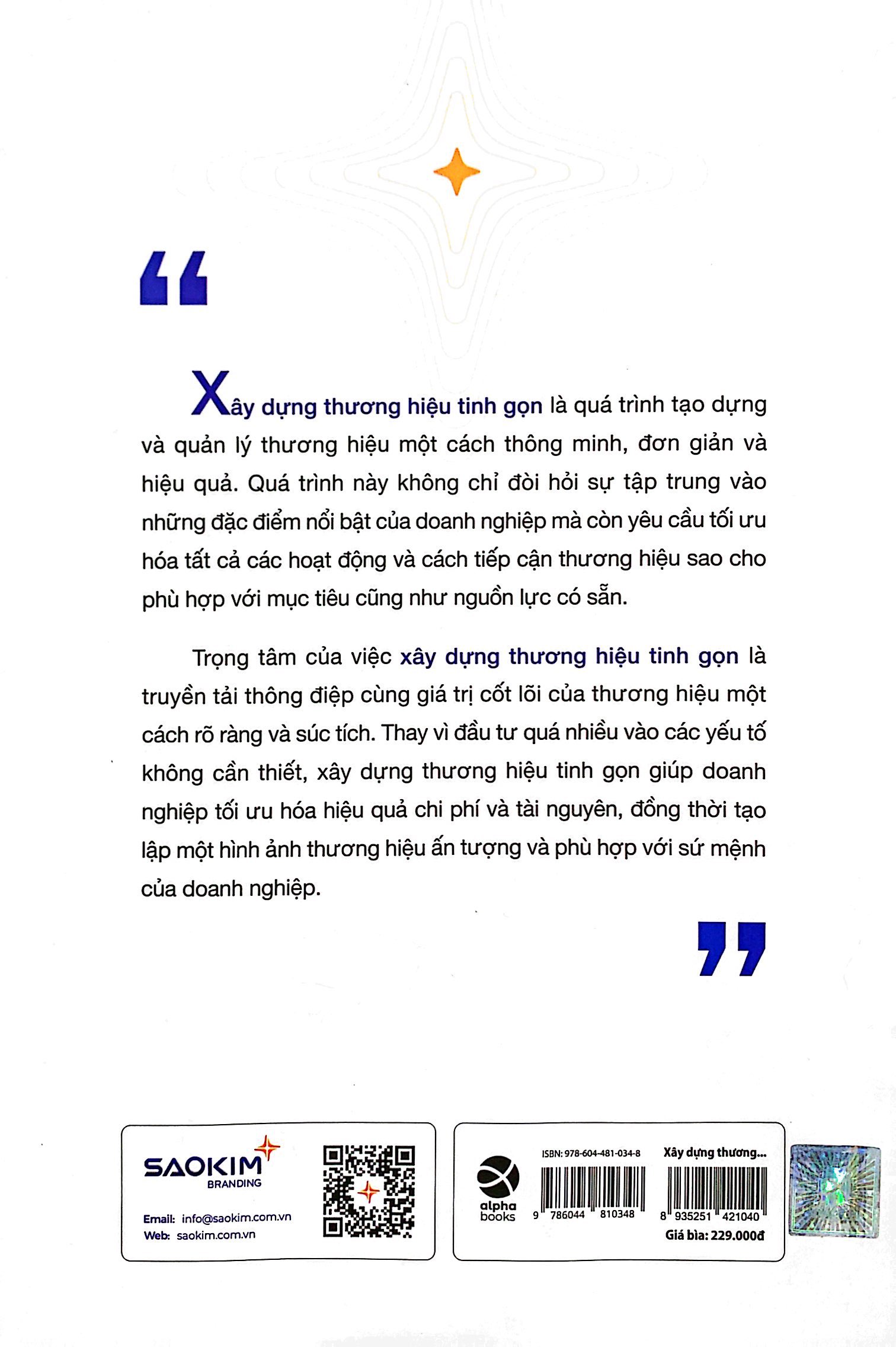 xây dựng thương hiệu tinh gọn