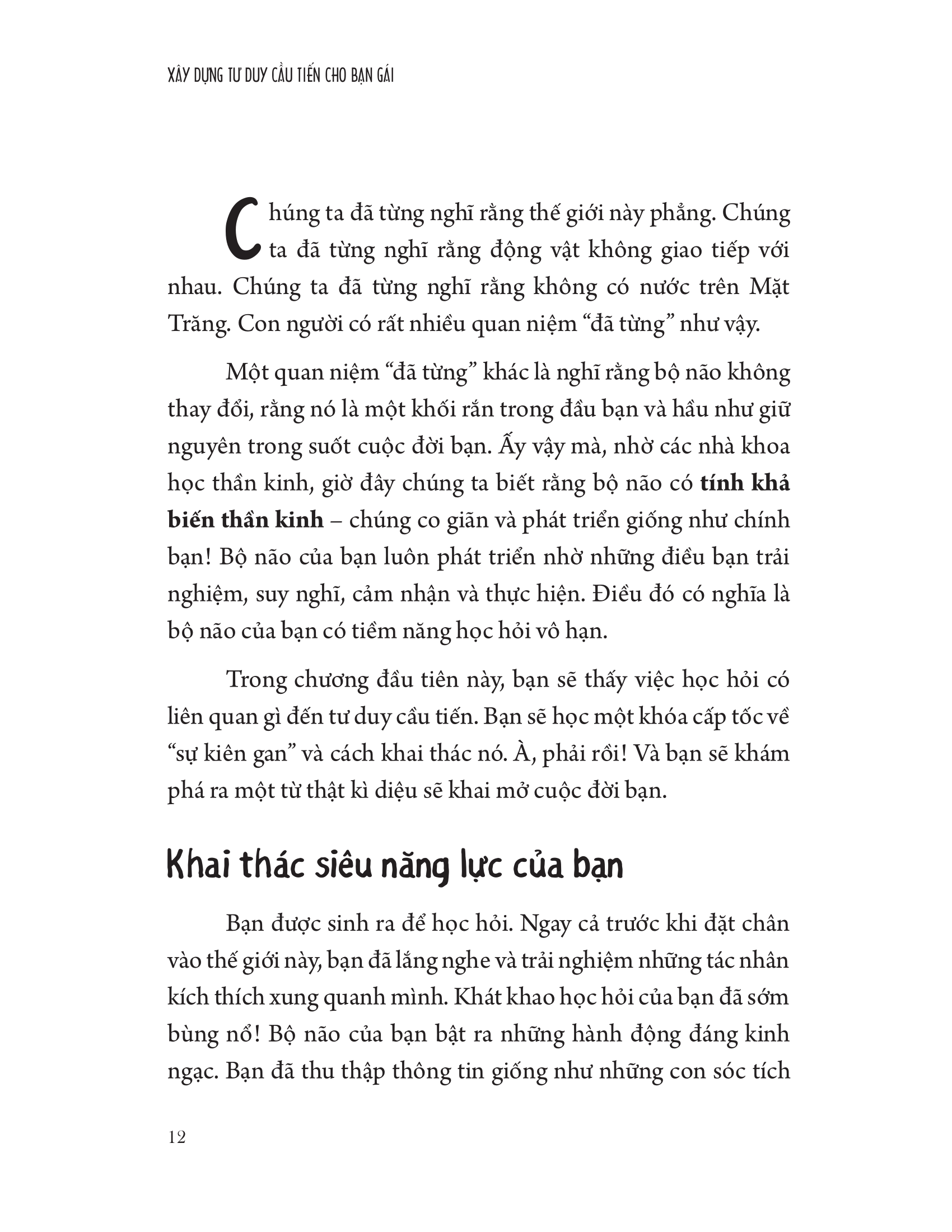 xây dựng tư duy cầu tiến cho bạn gái