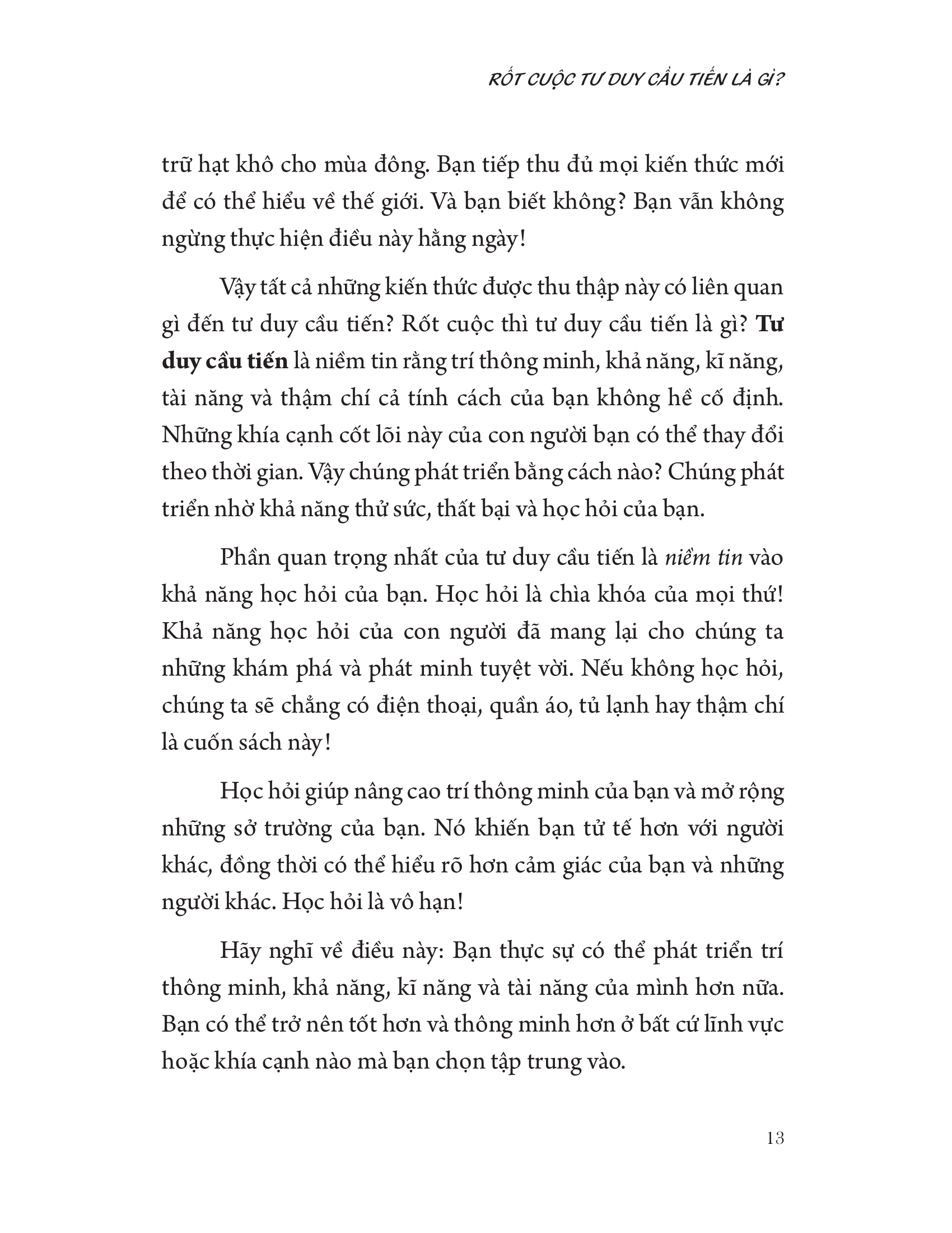 xây dựng tư duy cầu tiến cho bạn gái