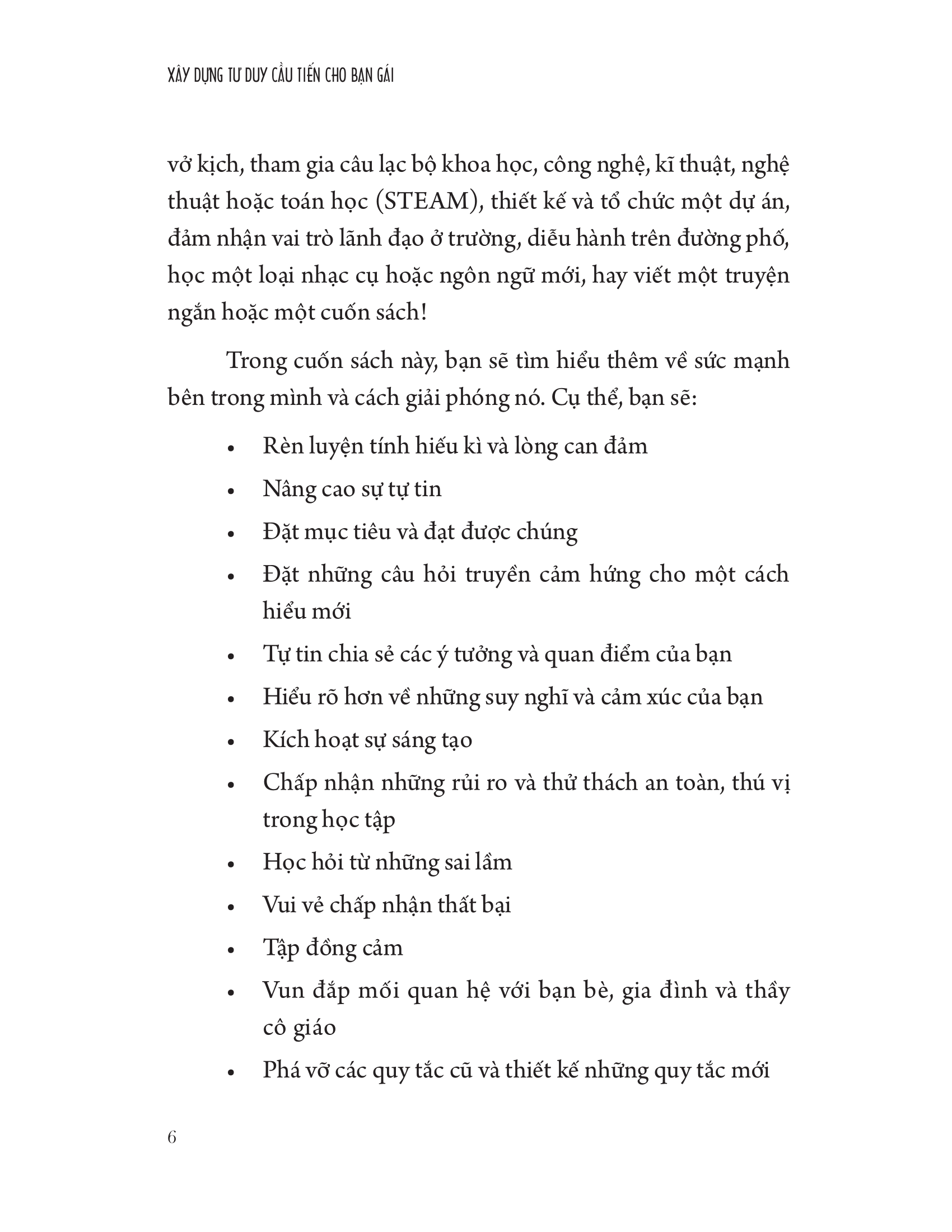 xây dựng tư duy cầu tiến cho bạn gái