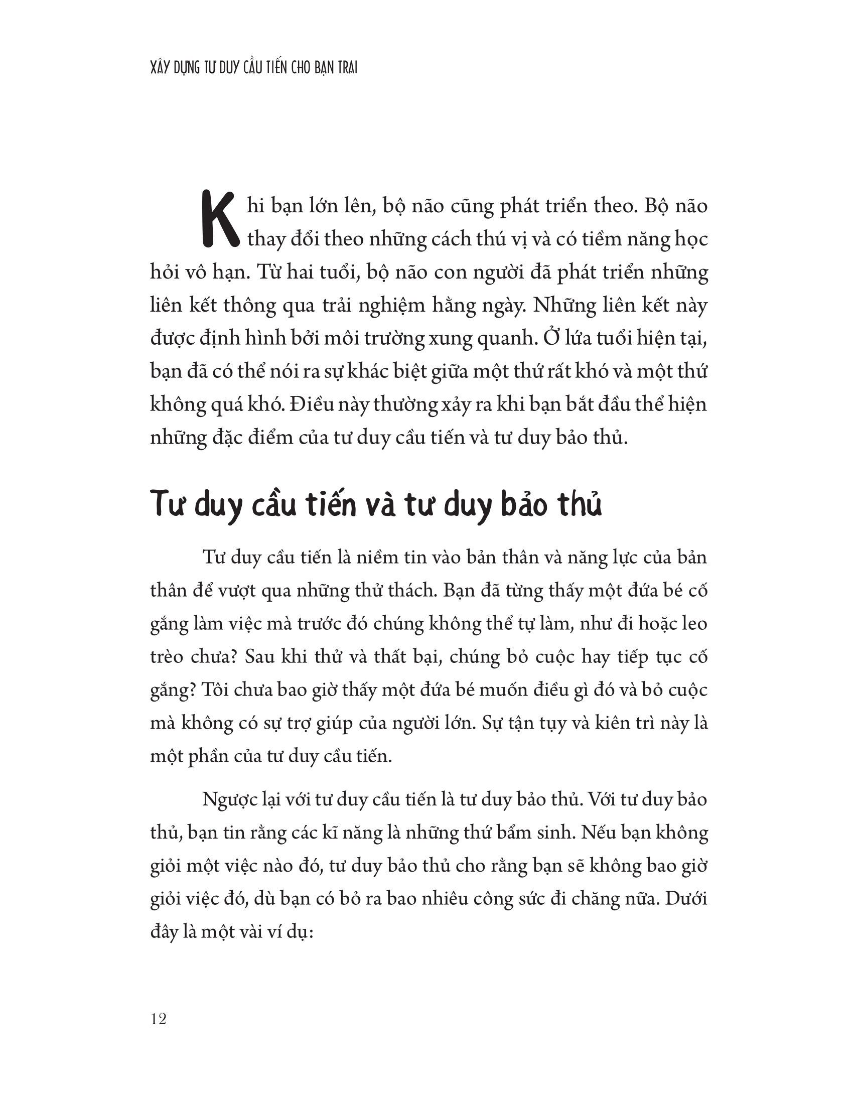 xây dựng tư duy cầu tiến cho bạn trai